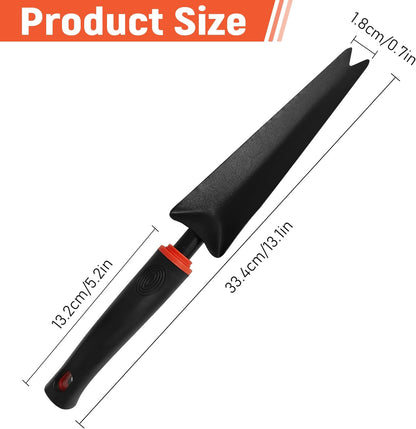 Small Hand Rake, Stainless Head and Tines, Gardening Hand Tool with Ergonomic Handle and Hanging Hole for Storage for Maintaining Raised Garden Beds