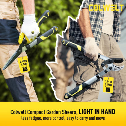 Garden Shears Set 3Pc, 17’’ Hedge Shears Loppers for Gardening Tool