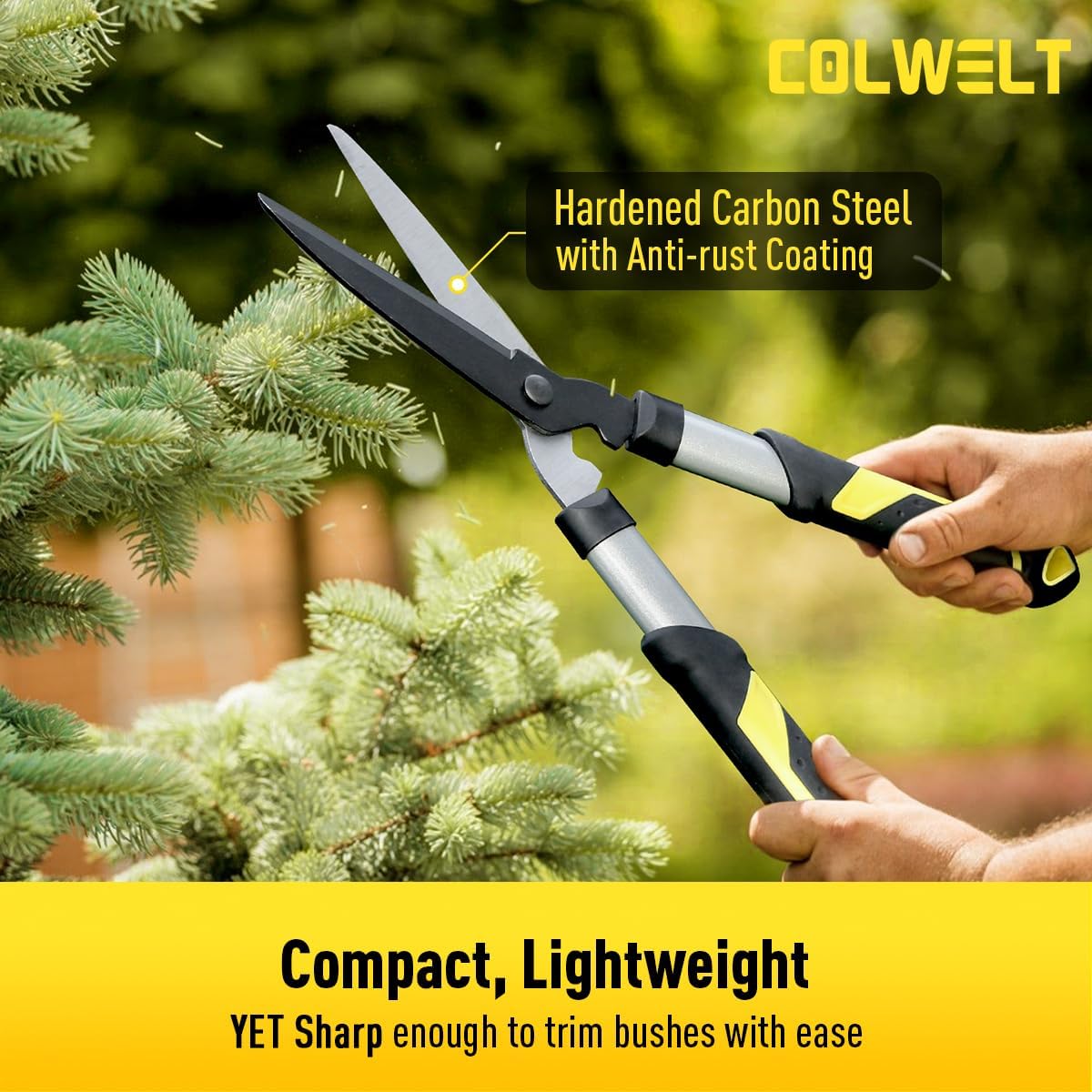 Garden Shears Set 3Pc, 17’’ Hedge Shears Loppers for Gardening Tool
