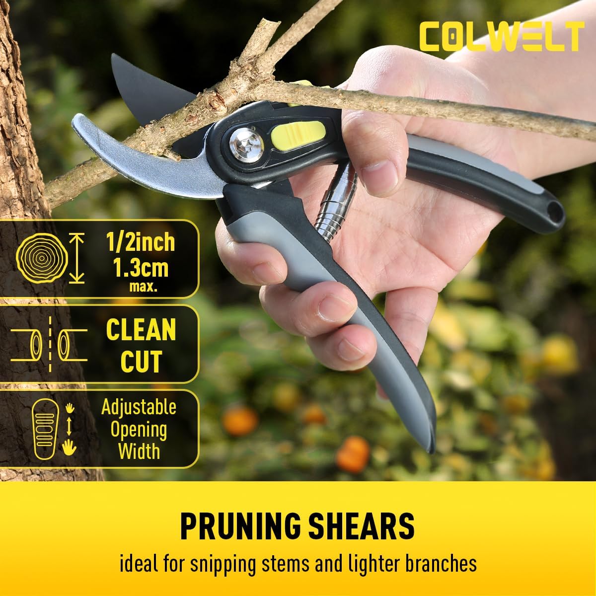 Garden Shears Set 3Pc, 17’’ Hedge Shears Loppers for Gardening Tool