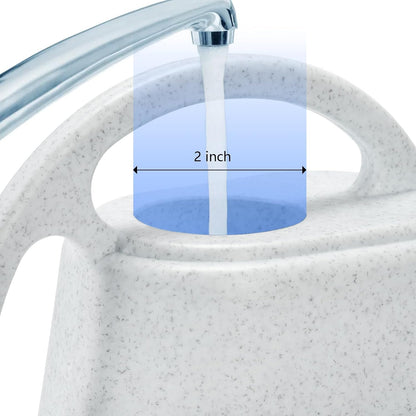 Watering Can, 1/2 Gallon Plastic Watering Cans with Comfortable Handle, Small Garden Watering Cans Long Spout for Indoor Outdoor Watering Plants, Gray White