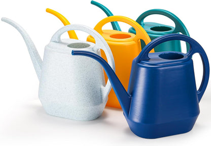 Watering Can, 1/2 Gallon Plastic Watering Cans with Comfortable Handle, Small Garden Watering Cans Long Spout for Indoor Outdoor Watering Plants, Gray White