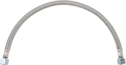 Air Compressor Leader Hose 21.65in Steel Braided Air Hose with One-Way Valve 0.78in Diameter Flexible Replacement for Pneumatic Tools and Compressor Accessories