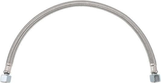 Air Compressor Leader Hose 21.65in Steel Braided Air Hose with One-Way Valve 0.78in Diameter Flexible Replacement for Pneumatic Tools and Compressor Accessories