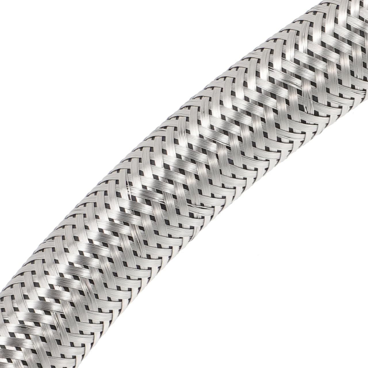 Air Compressor Leader Hose 21.65in Steel Braided Air Hose with One-Way Valve 0.78in Diameter Flexible Replacement for Pneumatic Tools and Compressor Accessories
