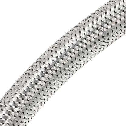 Air Compressor Leader Hose 21.65in Steel Braided Air Hose with One-Way Valve 0.78in Diameter Flexible Replacement for Pneumatic Tools and Compressor Accessories