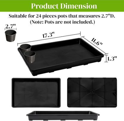 ZAVOOS 6 Pack Nursery Potting Trays with No Drain Holes