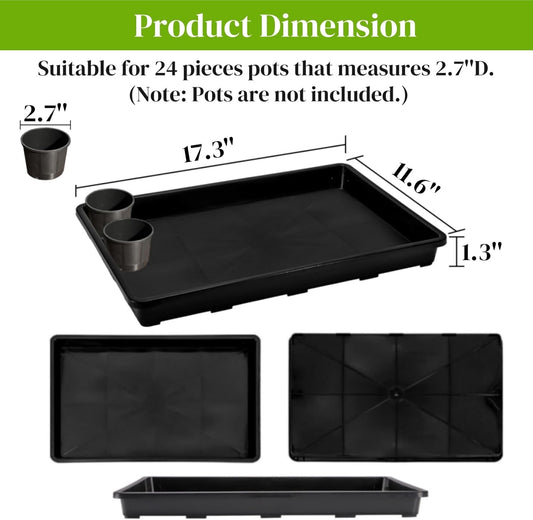 ZAVOOS 6 Pack Nursery Potting Trays with No Drain Holes