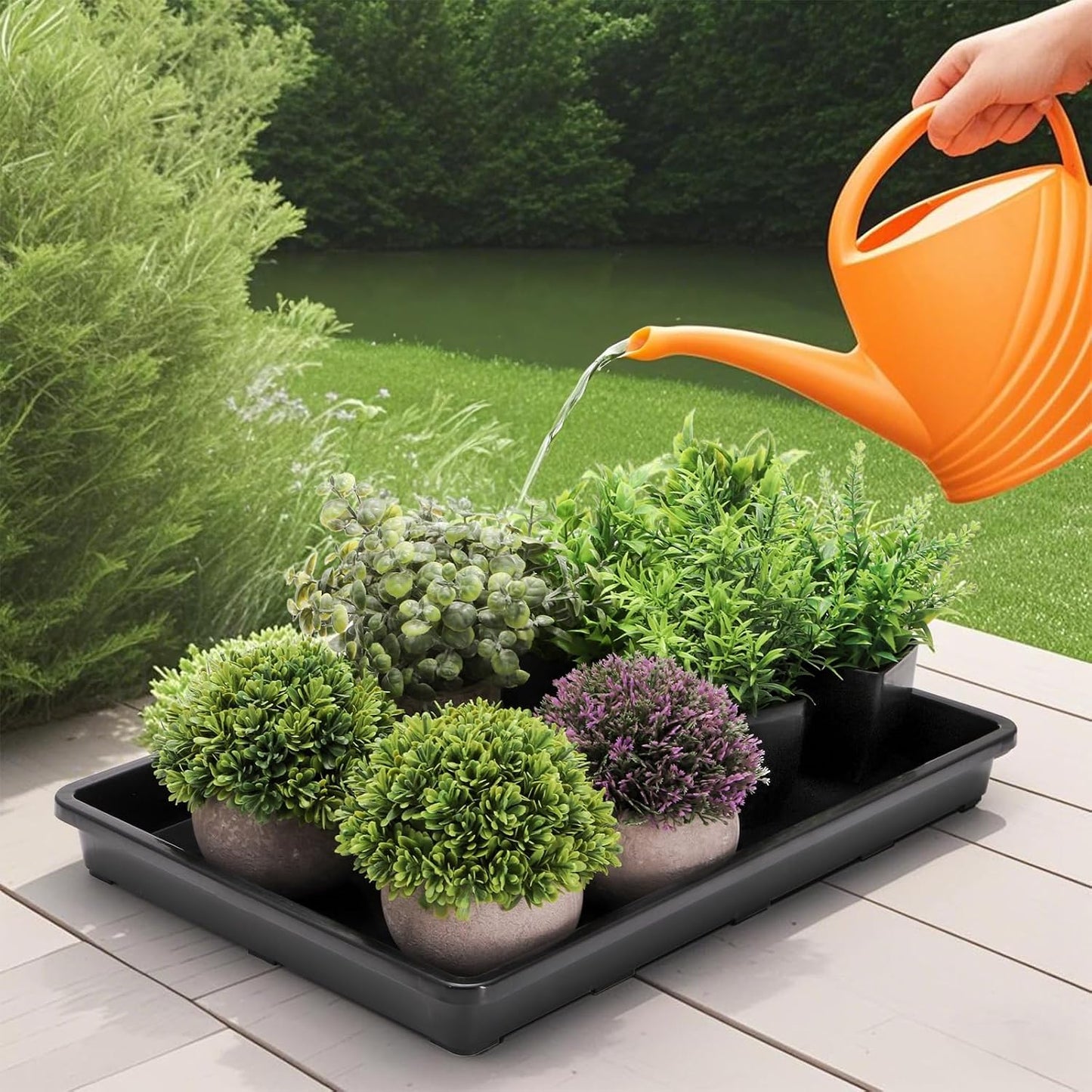 ZAVOOS 6 Pack Nursery Potting Trays with No Drain Holes