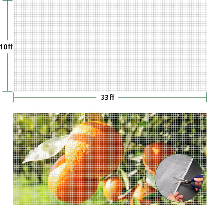 Garden Mesh Netting for Plants-10X33 FT Insect Netting for Garden,Garden Cover,Garden Bug Netting,Berry Netting,Garden Fabric Plant Cover
