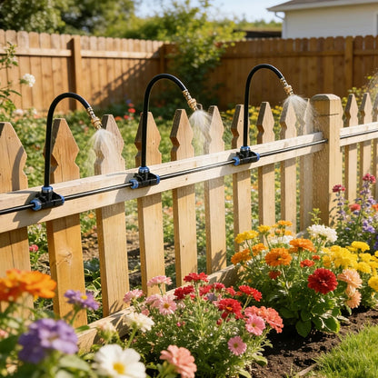 360° Adjustable Drip Irrigation System 33FT Garden Watering System with 10 Nozzles, Garden Irrigation System, Greenhouse Accessories, Greenhouse Drip Irrigation Kit for Yard, Lawn, Plants (33FT)