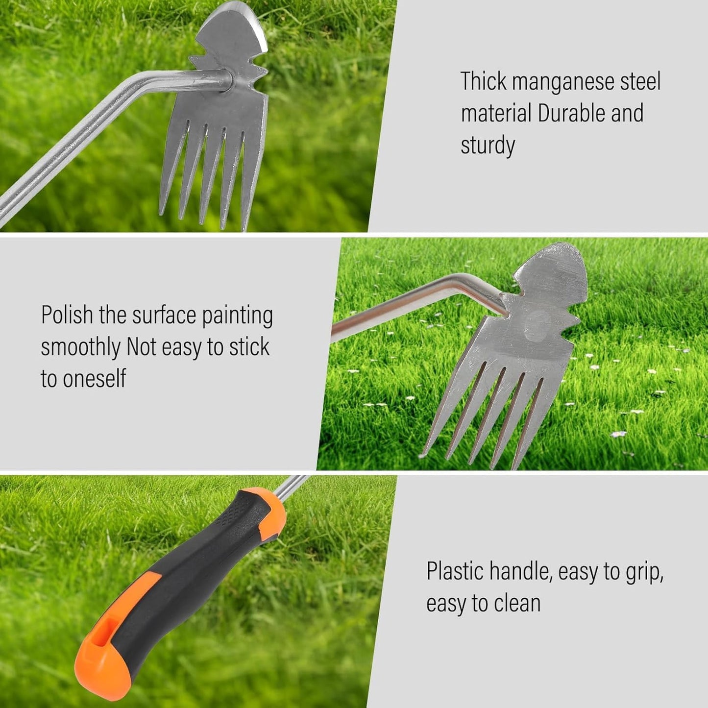 2026 New Gardening Weeding Tools,Portable Garden Weeder Tool,Portable Garden Weeding Tool for Vegetable Gardening Backyard Farm Planting & Weeding (Rubber Handle)