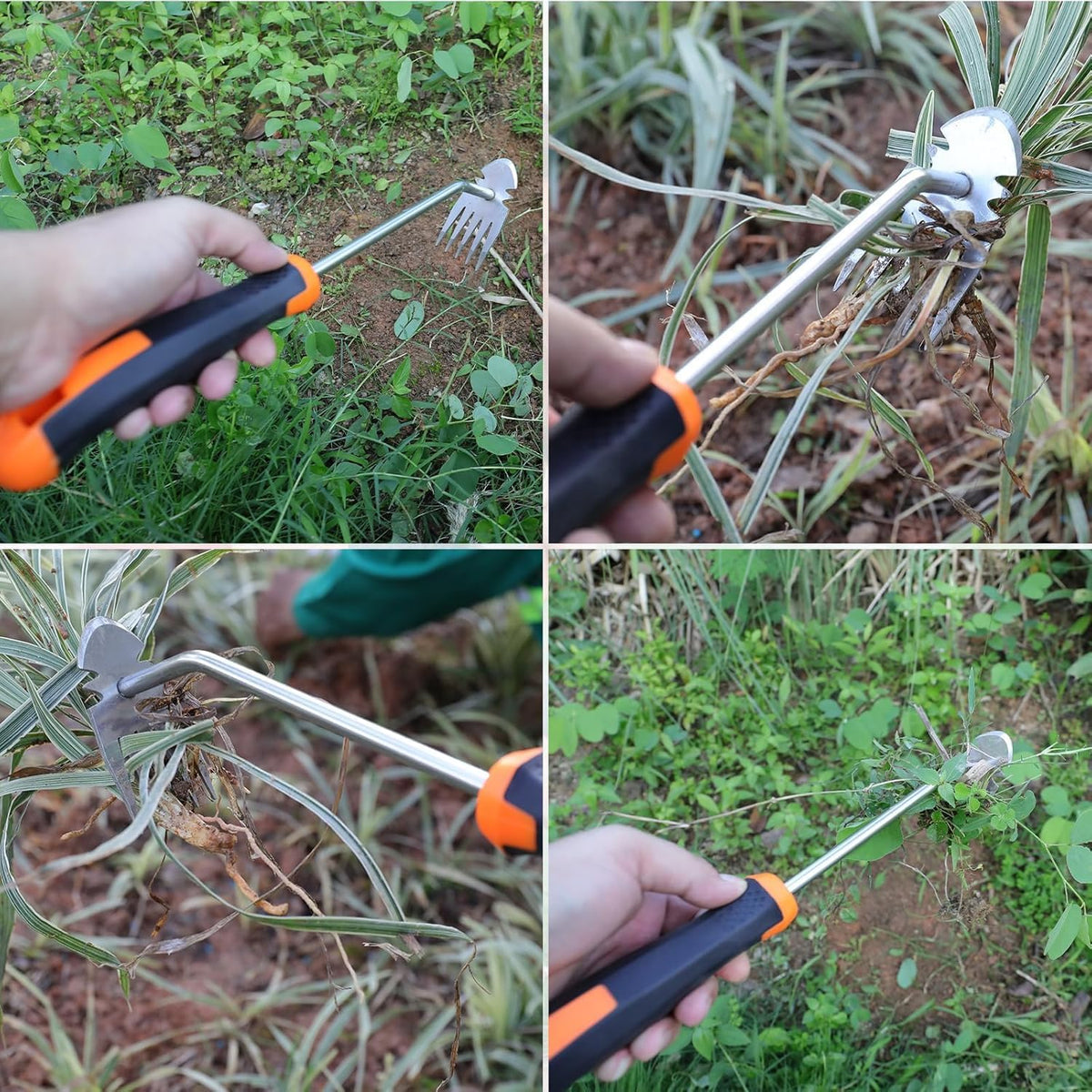 2026 New Gardening Weeding Tools,Portable Garden Weeder Tool,Portable Garden Weeding Tool for Vegetable Gardening Backyard Farm Planting & Weeding (Rubber Handle)