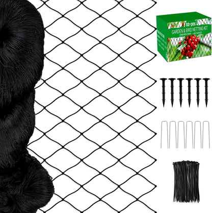 Bird Netting 25'x50'with 3/4" Square Mesh, Heavy Duty Nylon Garden Netting