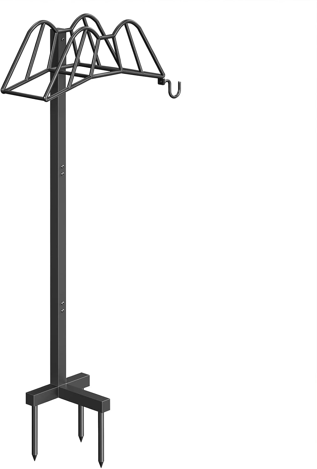 Garden Hose Holder Freestanding, Extra Thick Water Hose Stand, Heavy Duty Metal Garden Hose Storage,Garden Hose Reel, Water Hose Holders for Outside, Detachable Outdoor Hose Holder