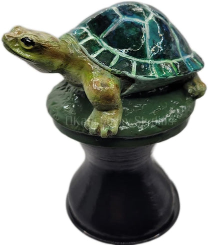 OKaucheeky Decorative Heavy-Duty Steel Rolling Hose Guide Turtle, 100% Handcrafted, Made in the USA by a Women-Owned Small Business, Each is One-of-A-Kind Hand-Painted