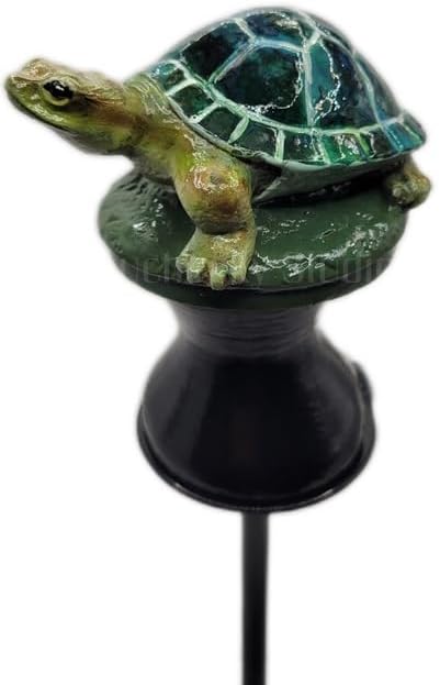 OKaucheeky Decorative Heavy-Duty Steel Rolling Hose Guide Turtle, 100% Handcrafted, Made in the USA by a Women-Owned Small Business, Each is One-of-A-Kind Hand-Painted