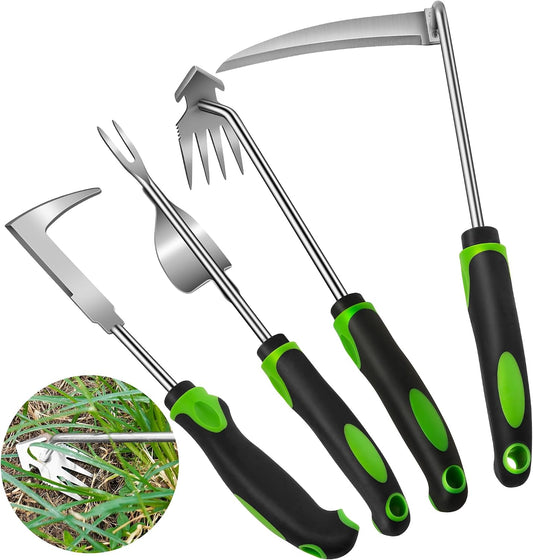 Weed Puller Tool, 4 Pack Stainless Steel Weeding Tool