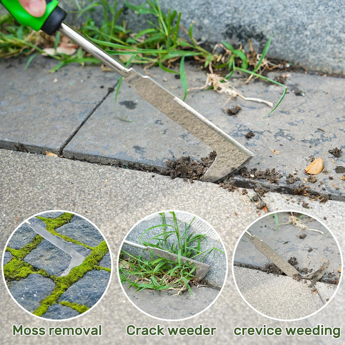 Weed Puller Tool, 4 Pack Stainless Steel Weeding Tool