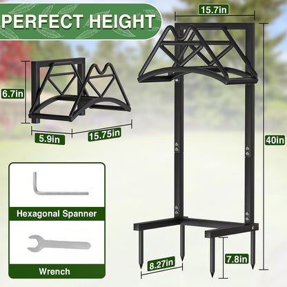 Garden Hose Holder Holds 160ft, Detachable Water Hose Storage Black