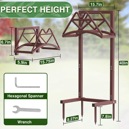 Garden Hose Holder Holds 160ft, Detachable Water Hose Storage Black