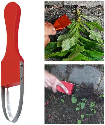 Garden Bandit Hand Loop Weeder Tool - Ergonomic Root Remover with Stainless Steel Loop, Portable Gardening Tool for Weeding & Loosening Soil, Handheld Weeder (24cm)