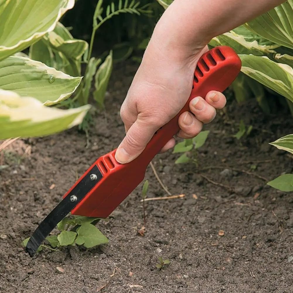 Garden Bandit Hand Loop Weeder Tool - Ergonomic Root Remover with Stainless Steel Loop, Portable Gardening Tool for Weeding & Loosening Soil, Handheld Weeder (24cm)