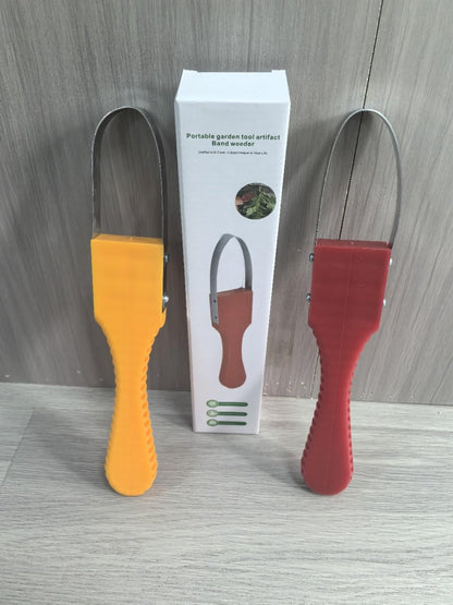 Garden Bandit Hand Loop Weeder Tool - Ergonomic Root Remover with Stainless Steel Loop, Portable Gardening Tool for Weeding & Loosening Soil, Handheld Weeder (24cm)