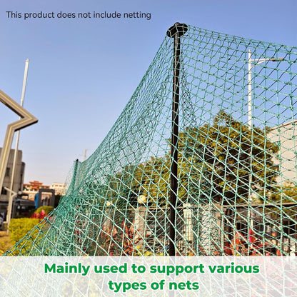 72 Inch Garden Stake Netting Support, Black Heavy Duty Powder Coated Steel Frame for Garden Fencing, Plant & Crop Protection from Wildlife (6 Sets)