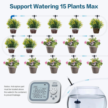 Automatic Plant Waterer Replacement Kit for 15 Potted Plants, Accessories Expansion Set for Auto Drip Irrigation Programmable Self Watering Timer Devices