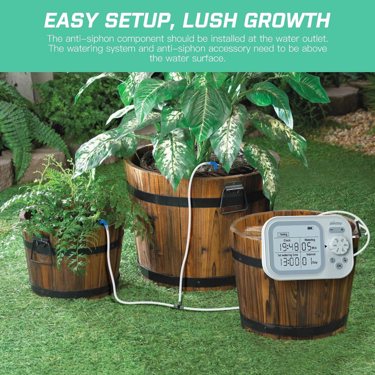 Automatic Plant Waterer Replacement Kit for 15 Potted Plants, Accessories Expansion Set for Auto Drip Irrigation Programmable Self Watering Timer Devices
