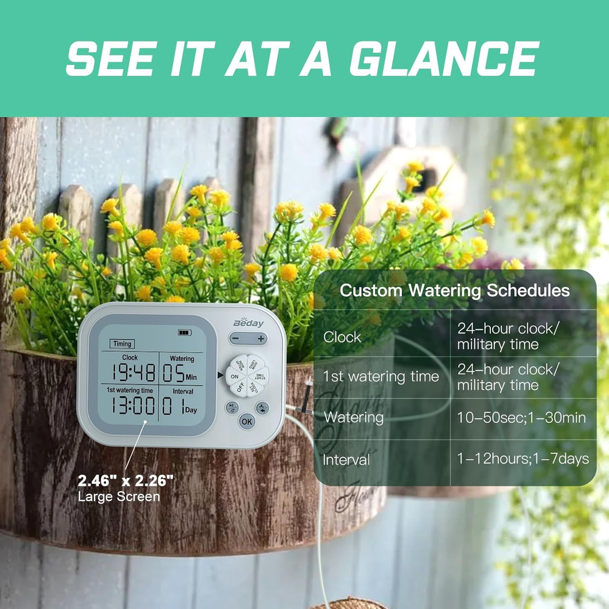 Automatic Plant Waterer Replacement Kit for 15 Potted Plants, Accessories Expansion Set for Auto Drip Irrigation Programmable Self Watering Timer Devices