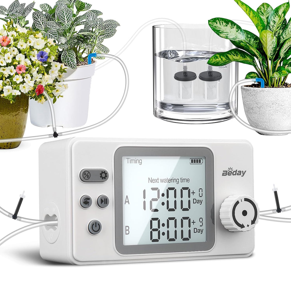 Automatic Plant Waterer Replacement Kit for 15 Potted Plants, Accessories Expansion Set for Auto Drip Irrigation Programmable Self Watering Timer Devices