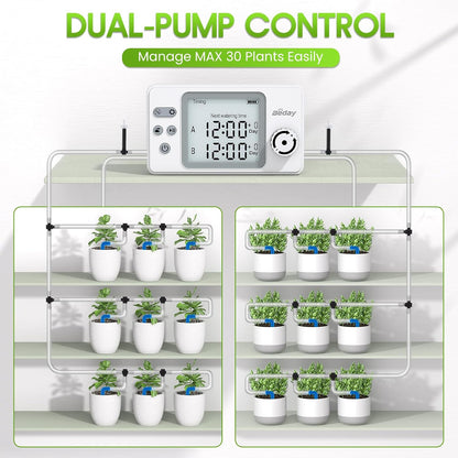 Automatic Plant Waterer Replacement Kit for 15 Potted Plants, Accessories Expansion Set for Auto Drip Irrigation Programmable Self Watering Timer Devices