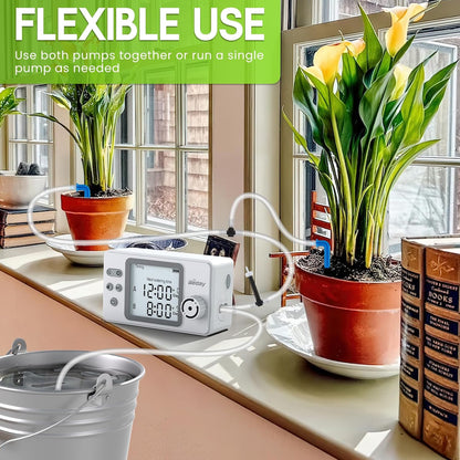Automatic Plant Waterer Replacement Kit for 15 Potted Plants, Accessories Expansion Set for Auto Drip Irrigation Programmable Self Watering Timer Devices