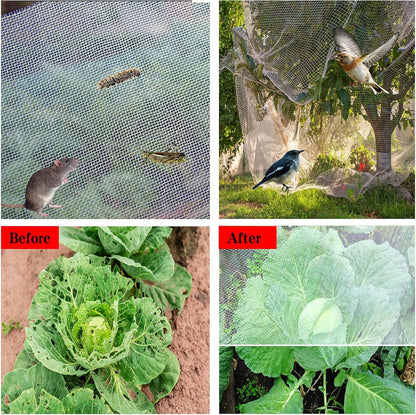 8x24ft Garden Netting Pest Barrier, 0.8mm Ultra Fine Mesh Plant Cover for Vegetables Fruits Flowers, Durable Mesh Screen for Raised Garden Beds, Row Cover, Shield for Cicadas, Birds, & Wildlife