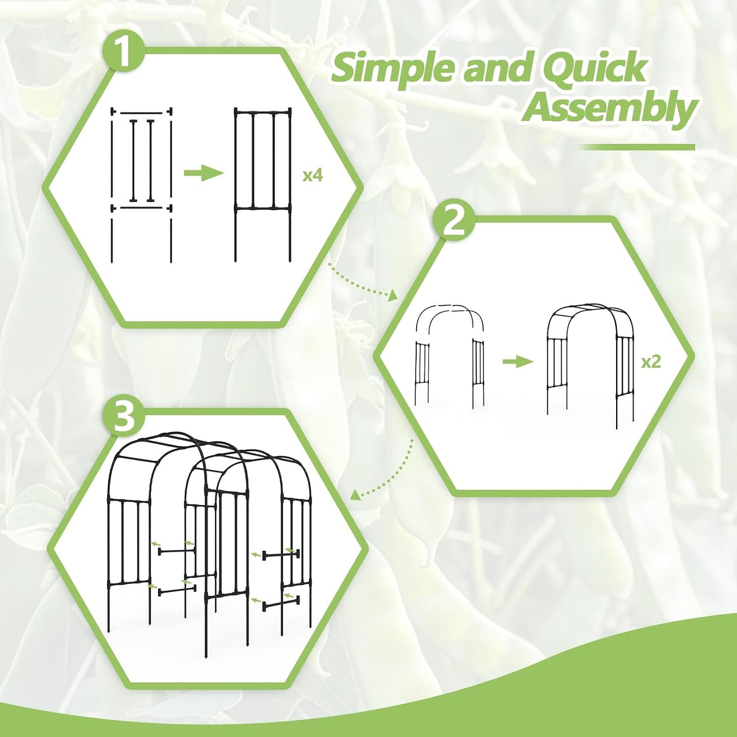 Trellis for Climbing Plants Outdoor - Cucumber Trellis Size:71*47* 79 inch
