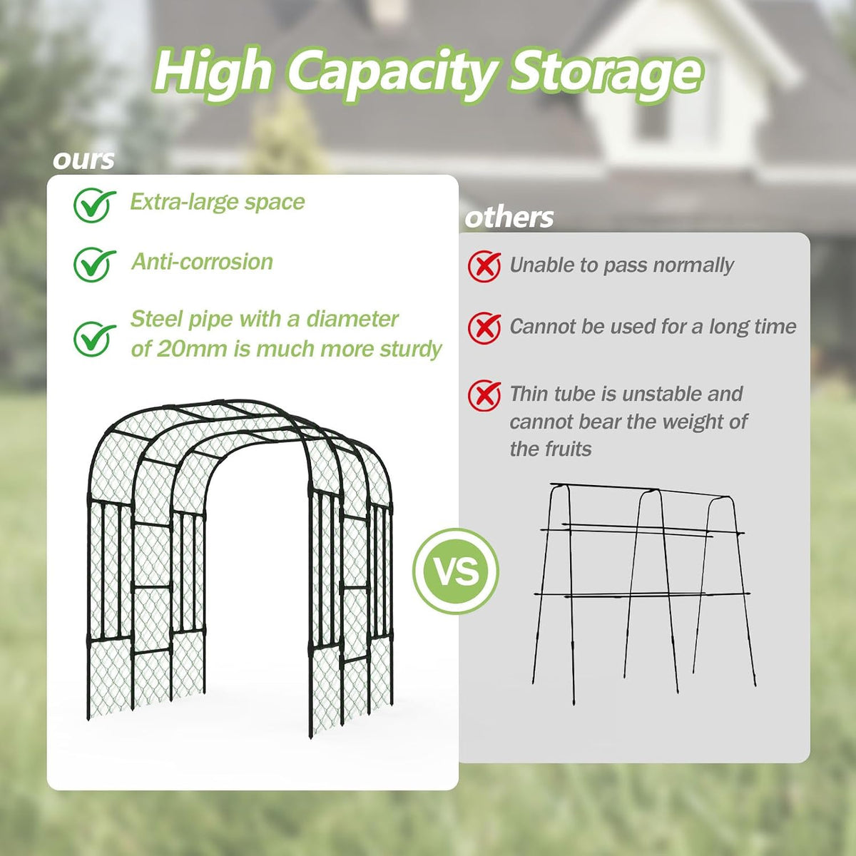 Trellis for Climbing Plants Outdoor - Cucumber Trellis Size:71*47* 79 inch