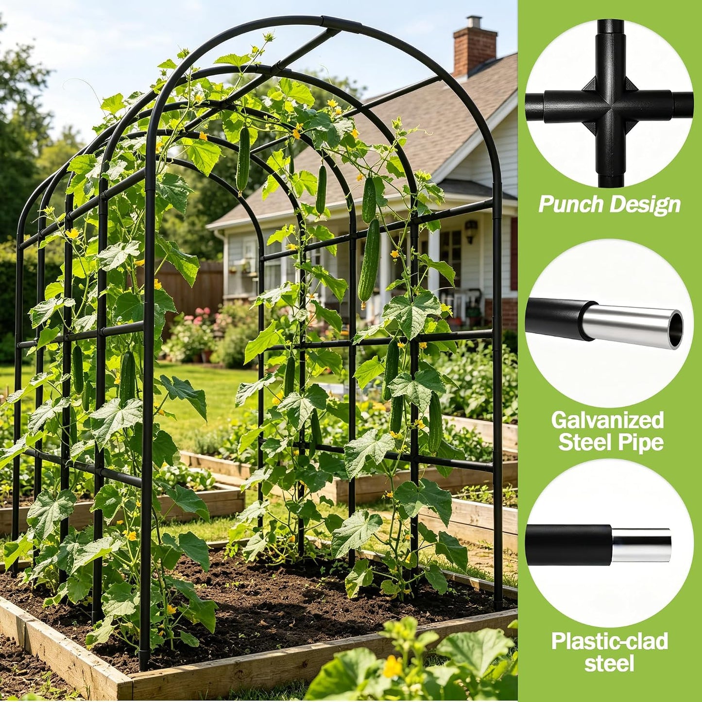 Trellis for Climbing Plants Outdoor - Cucumber Trellis Size:71*47* 79 inch