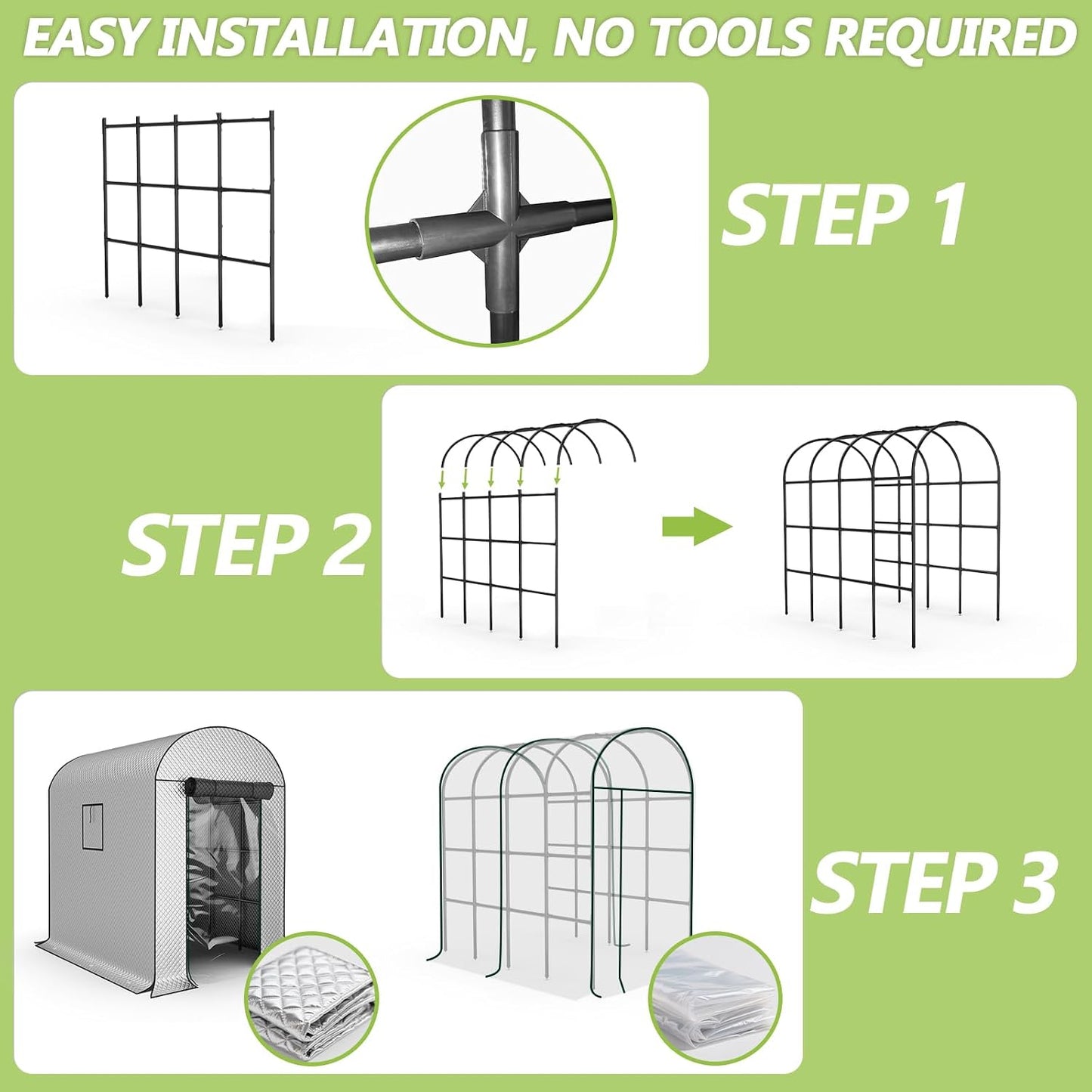 Trellis for Climbing Plants Outdoor - Cucumber Trellis Size:71*47* 79 inch
