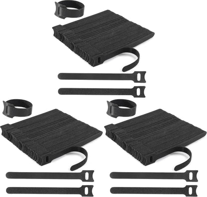 Reusable Cable Ties, 126 PCS 6 Inches Adjustable Cord Straps Wire Organizer Cord Wrap and Hook Loop Cable Management