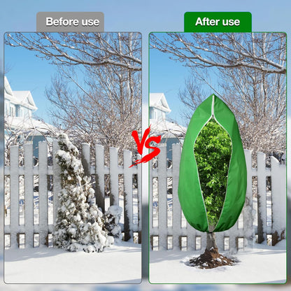 4pcs Plant Covers Freeze Protection,23.6x31.49 Small Cold Weather Frost Cloth Plant Freeze Protection, Frost Blankets for Winter Outdoor Plants Tree Shrub Bush, with Drawstring