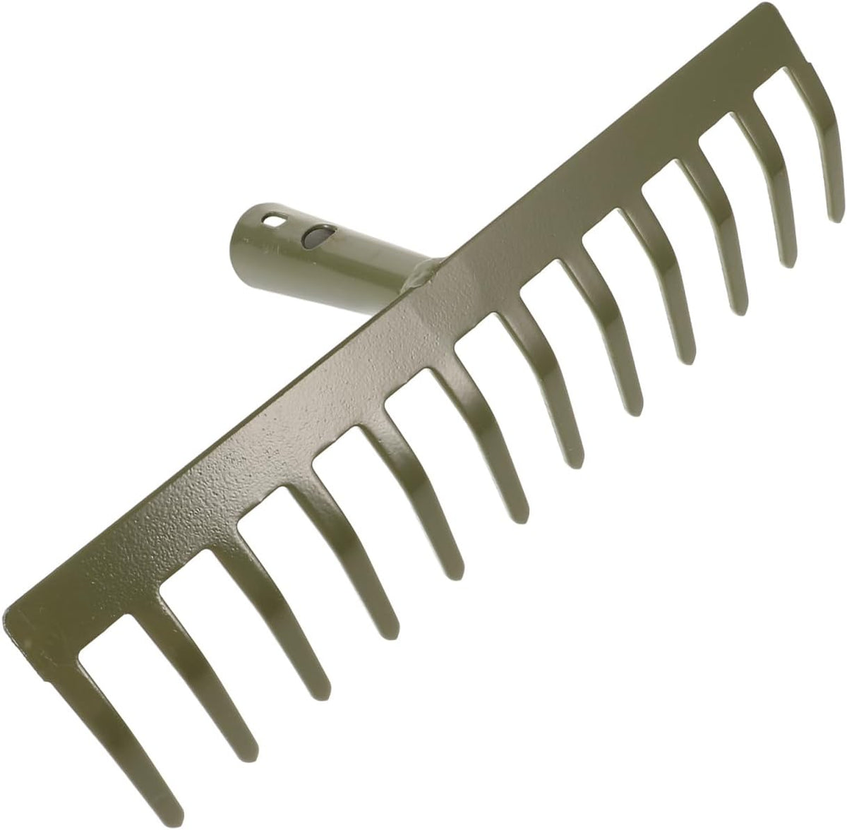 Garden Hand Rake Head Only 12 Teeth Small Rake for Gardening Soil Loosening Lawn Leveling and Leaf Removal Tool Replacement Part