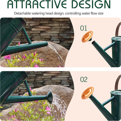 Metal Watering Can for Outdoor Plants, Watering Can Decor 1 Gallon (GB)