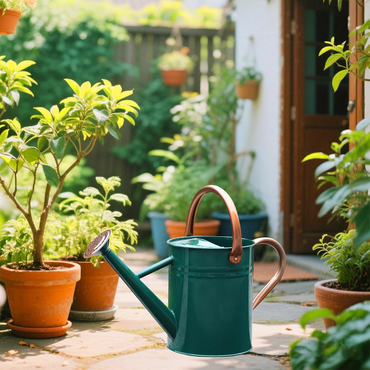 Metal Watering Can for Outdoor Plants, Watering Can Decor 1 Gallon (GB)