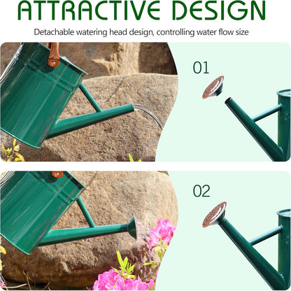 Metal Watering Can for Outdoor Plants, Watering Can Decor 1 Gallon (GB)