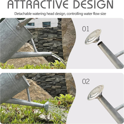Metal Watering Can for Outdoor Plants, Watering Can Decor 1 Gallon (GB)
