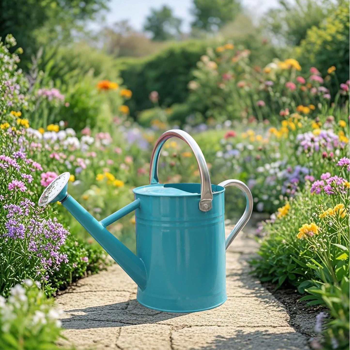 Metal Watering Can for Outdoor Plants, Watering Can Decor 1 Gallon (GB)