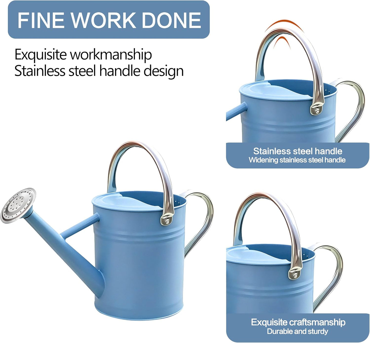 Metal Watering Can for Outdoor Plants, Watering Can Decor 1 Gallon (GB)
