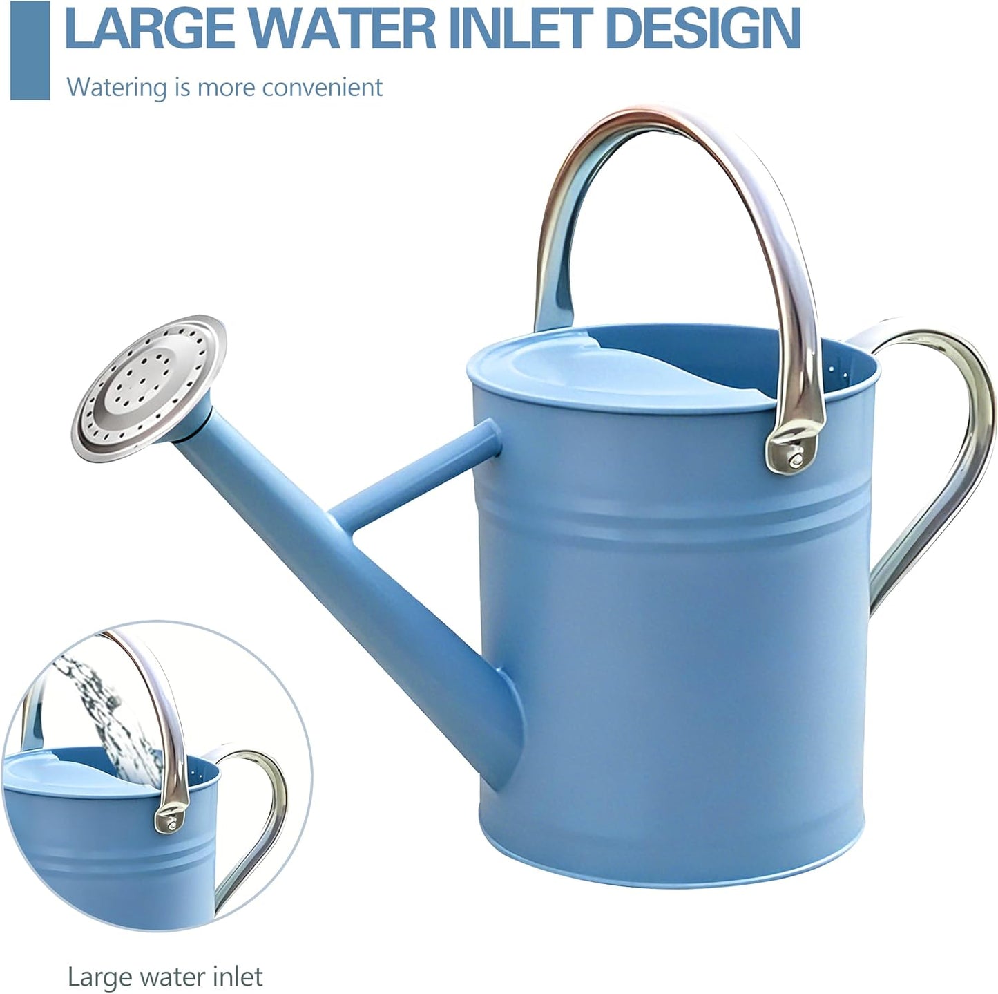 Metal Watering Can for Outdoor Plants, Watering Can Decor 1 Gallon (GB)